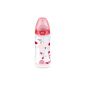 NUK 10216116 Boy & Girl Edition First Choice + baby bottle made of PP 300 ml with Anti-Colic Teats Silicone Gr.  2 M (6-18 months) for milk, pink (Baby Product)