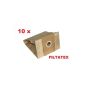 10 x Vacuum Bags Filtatex (P / 1MiF) AEG vampyr TC 130/135/140/144/145/150/160