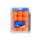 many orange table tennis balls