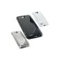 ECENCE Samsung Galaxy Mega 6.3 i9200 i9205 Set of 3 x protective shell Cover Set of 3, black, white, transparent 21020306 (Electronics)