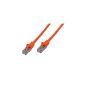 PC-Kabelwelt 0.5m 0.5m Ethernet Network Patch Cable CAT 7 price 7 gigabit (RJ45 connector) SFTP FTP / STP orange halogen free, 600MHz network Cable 10 Gigabit twisted pair 10 000 Mbit / s suitable for patch panels, modems, switches, patch panels, routers, ADSL, and other devices with RJ45 connector Accessponit (Electronics)