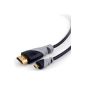 1.5m (meters) - CSL - Micro HDMI (Type D) to HDMI (Type A) | gilded (high-speed) HQ Micro HDMI cable 1.4 with a REAL 3D & Ethernet support | Full HD / HD Ready / 3D | 1080p / 2160p / 4K (Ultra HD) (Electronics)