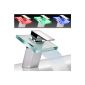 Bathroom waterfall faucet - with LED multi-color glass in the tap (Tools & Accessories)