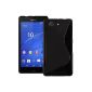 Mondpalast @ Black Silicone Case Gel Cover shell + protective film for Sony xperia compact Z3, Z3 compact (Electronics)