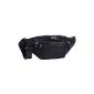 LEAS fanny pack, genuine leather, black - '' LEAS Travel-Line '' (Clothing)