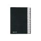 Pagna 24441-04 Panel folder 44-piece black hardboard, dehnb.  Linen spine, black 3 Inspection holes, Tabe 1-31 + 1-12 / January-December (Office supplies & stationery)