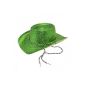 COWBOY HAT GLITTER GREEN W / CORD ADULT