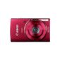 Canon IXUS 155 Digital Camera (20 Megapixel, 10x opt. Zoom, 6.8 cm (2.6 inch) LCD screen, HD Ready) Red (Electronics)