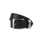Pierre Cardin Men's Belts Belt Leather Belt cowhide 4 cm wide black (Textiles)