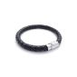 Infinite Black Cord Bracelet - Silver (Jewelry)