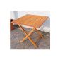 Folding table wood table Garden table 80x80cm oiled eucalyptus wood like teak from AS-S