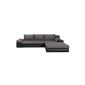 Sofa Bono in base color black Bronco 18 (artificial leather) and reference Cappucino 02 (Woven fine)