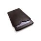 Leather Kindle Fire HD / HDX 7 Sleeve - tablet sleeve Sleeve by Dockem;  Slim, Simple and Professional Board with soft microfiber lining felt Dark Brown Basic Synthetic Leather Protective Carrying Case Cover for Kindle Fire Tablet HD 7 