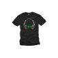 Cool Music T-shirt Headphones Electro House black Men size S-XXXL (Textiles)