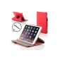 ForeFront Cases® - Synthetic Leather Case with Stand for iPad mini Apple - magnetic closure with automatic sleep - included stylus - Red (Electronics)