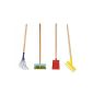 4PCS Set metal Kindergarten Yard equipment shovel, broom, rake, rake, rake wooden handle (tool)