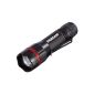 Pansan 4083 Focus - Small Focusable LED flashlight | Small, compact flashlight 1W LED black aluminum alloy with a luminous flux of 90 lumens.  Incl.  Clip, battery and gift box (kitchen)