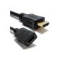 HDMI 1.4 High Speed ​​3D TV extension cord Male To Female Extension Cable 3 m (Electronics)