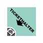 TICKET HOLDER ticket - Stickerbomb sticker decal DUB - black or white NEW (White)
