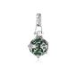 Engel Rufer Ladies pendant 925 sterling silver rhodium-plated S crafted diameter 16 mm green ER-04-S (jewelry)