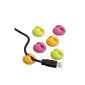 6 piece Cable Drops cable holder colorful