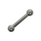 Weight 3.0 x 32 mm 316L surgical steel with balls - Piercing Straight Barbell (jewelry)