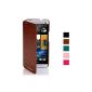 Mulbess HTC One M7 England Style Flip Ultra-Thin Brown Ultra Slim Case Bag Smart Cover Leather Case Cover for HTC One M7, Brown (Electronics)