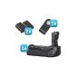 Professional Battery Grip for Canon EOS 70D as the BG-E14 - for 2x LP-E6 and 6 AA batteries + 2x LP-E6 replica batteries + 1x Infrared remote control!  (Electronics)