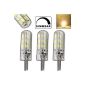 3x Pieces Dimmable G4 with 1.5 watt dimmable and 24 SMDs Warm White 125lm 12V DC Dimmer for halogen shaped pin base 360 ​​° Lamp GU4 lamp base spot Halogen bulb