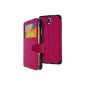 Avizar - Cover, Case Folio Series Old Windows for Samsung Galaxy Note 3 Lite - Pink (Electronics)