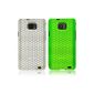White & Green Mesh / Mesh Hard Case Hard Back Cover Case Cover Skin Case for Samsung Galaxy S2 I9100 (2 pieces) (Electronics)