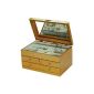 XL jewelry box Edina real wood with oak burl wood finish