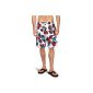 O'Neill Mens boardshort PM floaters, white aop w / red, M, 203 212