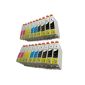 NTT® - 20x piece XXL cartridges / ink for Epson T0611 T0612 T0613 T0614 Premium Quality (Office supplies & stationery)