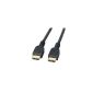 HDMI cable, 19pin M / M, gold plated contacts PS3 cable, black, 5m HQ (Electronics)