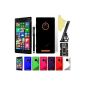 BAAS® Nokia Lumia 830 - S-Line Silicone Gel Case + 2X Screen Protector Film + Stylus + Office Support (Electronics)