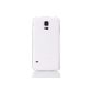 Samsung Galaxy S5 back cover, battery cover, battery cover, Leather Style White Plus screen protector from GreLux (Electronics)
