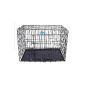 Songmics dog cage dog cage transport cage kennel skeleton dogs grid wire cage foldable cage size S-XXL PPD42H (household goods)