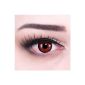 Meralens Crazy Fun Red Demon contact lenses with container without strength, 1er Pack (1 x 2 pieces) (Health and Beauty)