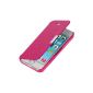 kwmobile® protective case with practical flap and chic Apple iPhone 5 / 5S Fuchsia Silver (Wireless Phone Accessory)
