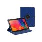 Cover Case for Samsung Galaxy Tab 10.1 PRO (T520 / T525) - Navy Leather Case with 360 ° swivel action rotation for portrait and landscape orientation with Free Screen Protector and Stylus Pen for Stuff4® (Accessory)