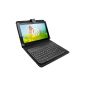 NINETEC Keyboard Case Case Tablet PC Cover 10 inch Protective Case Bluetooth (Electronics)
