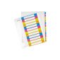 Leitz 12440000 WOW Plastic register numbers, 1-12, A4, PP, 12 sheets, colored (Office supplies & stationery)