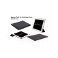 Invision ® The New Apple iPad 3 & 4 Smart Cover Case and Cover - Full Grade black leather (PU) with Satin Inner Cloth - PREMIUM QUALITY & SUPERIOR DESIGN FEATURES, AUTO sleep-wake function.