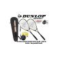 DUNLOP Squashset 2x Biotec X Lite Squash Racket, Squash Ball & Fullsize Thermobag racket bag!  Ideal for the entry into the world of squash (Misc.)