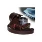 MegaGear leather camera bag for Sony Alpha SLR with 16-50mm lens A5000 OSS (Dark Brown) (Electronics)