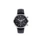 Gigandet CLASSICO Men's watch - analog quartz chronograph - 50m Waterproof / 5bar - Black Dial - Date Display - Black leather strap - G6-004 (Watch)