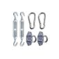 Corasol COR19SET3 mounting kit No.3 for 4-Eck Awning, galvanized (garden products)