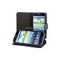 Protective shell Cover Case for Samsung Galaxy SIII S3 i9300 black + clear screen protector included map - 31,030,104 (Wireless Phone Accessory)