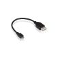 Wicked Chili USB A adapter cable (microUSB OTG for mobile & tablet) black (accessories)